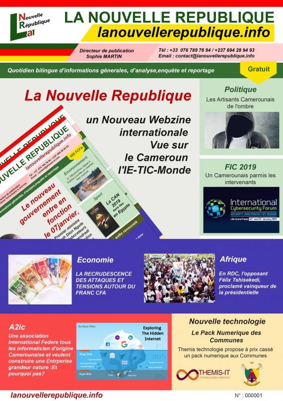 La Nouvelle République : un nouveau journal électronique international  Vue sur le Cameroun -l'IE-TIC-Monde